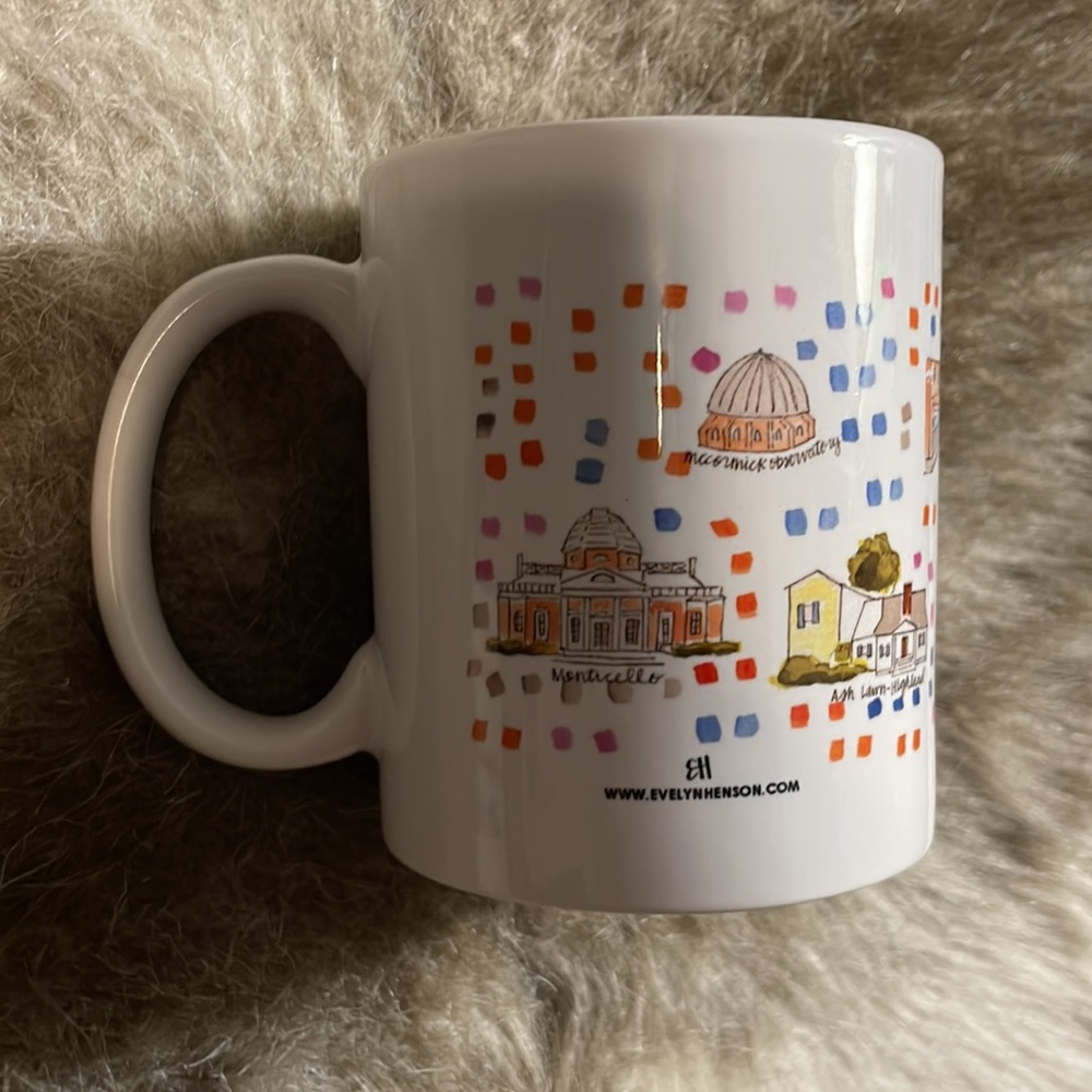 EH Evelyn Henson Charlottesville Virginia UVA University of Virginia Map Mug - Picture 10 of 13